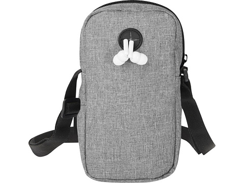 Сумка для телефона Ross из переработанного материала, серый яркий - рис 3.