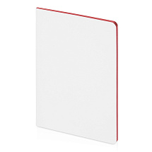 Бизнес-тетрадь А5 Pragmatic Contrast, 40 листов в клетку, белый с красным срезом