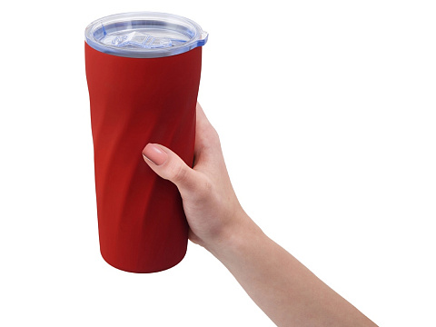 Подарочный набор FAMILY с термосом и термокружкой, красный - рис 4.