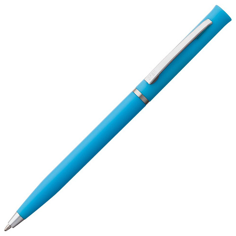 Ручка шариковая Euro Chrome, голубая - рис 2.