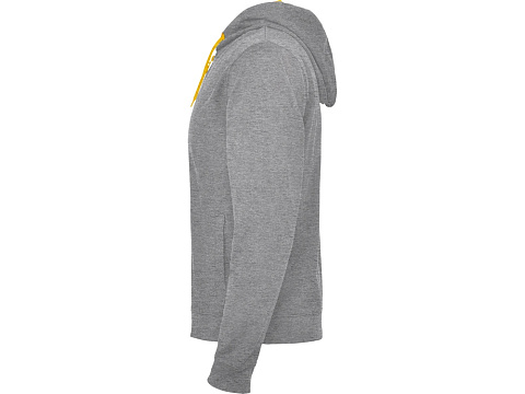 Толстовка на молнии Fuji, серый меланж/неоновый оранжевый - рис 3.