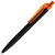 Ручка шариковая Prodir QS01 PRT-P Soft Touch, черная с оранжевым - миниатюра