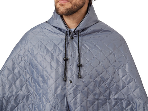 Пончо Cappy с капюшоном на липучке в мешке, серый - рис 4.