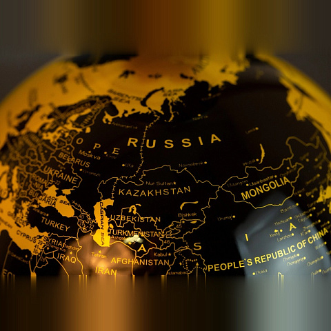 Левитирующий светящийся глобус с политической картой золотой (D-20см) - рис 6.
