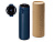Вакуумная термокружка Waterline с медной изоляцией Bravo, 400 мл, тубус, темно-синий - миниатюра