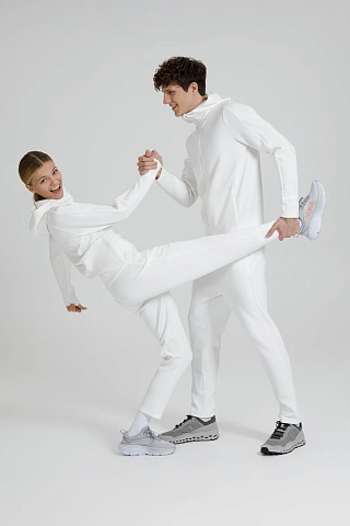 Куртка с капюшоном унисекс Begi, молочно-белая - рис 18.