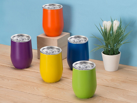 Вакуумная термокружка Sense, непротекаемая крышка, крафтовая упаковка, зеленый - рис 9.