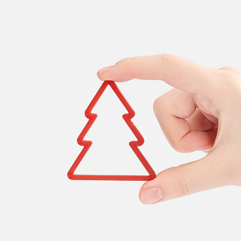 Подвеска «Елочка», 3D-печать, красная - рис 3.