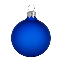 Стеклянный шар синий матовый, заготовка шара 6 см, цвет 62, матовый