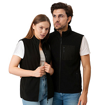 Жилет флисовый Trondheim унисекс, черный