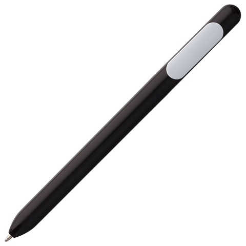 Ручка шариковая Swiper, черная с белым - рис 3.