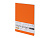 Тетрадь с каменной бумагой А5 Carrara 40 л., линейка, оранжевый - миниатюра