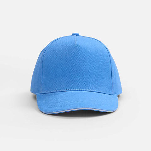 Бейсболка Classic 2.0, синяя с белым кантом - рис 4.