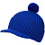 Вязаная шапка с козырьком Peaky, синяя (василек) - миниатюра