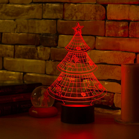 3D лампа Новогодняя ёлочка - рис 7.