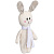 Мягкая игрушка Beastie Toys, заяц с белым шарфом - миниатюра - рис 3.