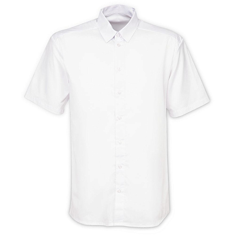 Рубашка мужская с коротким рукавом Collar, белая - рис 3.