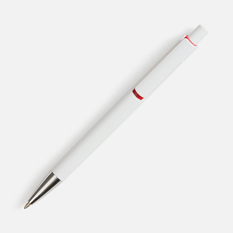 Ручка шариковая Dominanta, белая с красным - рис 3.