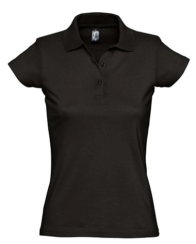 Рубашка поло женская Prescott Women 170, черная - рис 2.