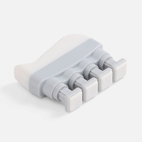 Эспандер кистевой FingerTap, серый с белым - рис 4.