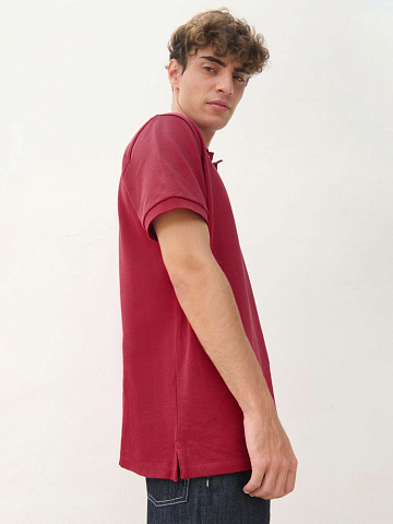 Рубашка поло унисекс Pacific, красная (бургунди) - рис 7.