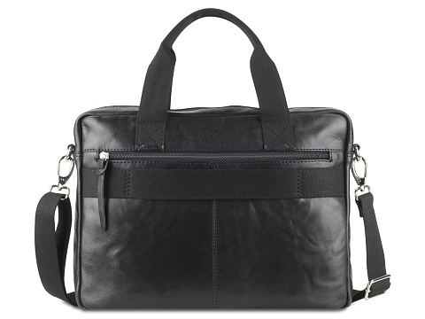 Сумка Mano Don Luca, натуральная кожа в черном цвете, 37 х 27 х 6 см - рис 2.