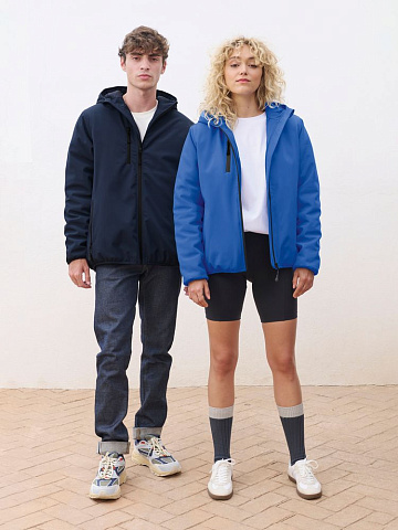 Куртка софтшелл с капюшоном мужская Falcon Men, темно-серая - рис 6.