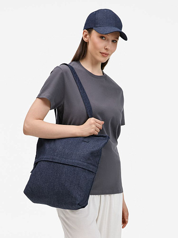 Сумка для покупок Denimate, темно-синяя - рис 5.