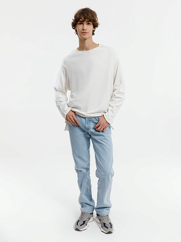 Лонгслив унисекс Siluetti Fuori, молочно-белый - рис 6.