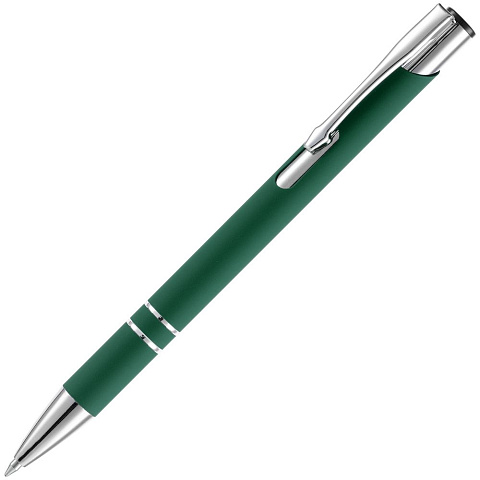 Ручка шариковая Keskus Soft Touch, зеленая - рис 2.
