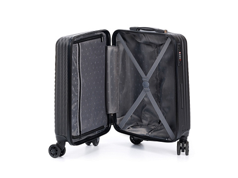 Чемодан TORBER Lama, чёрный, ABS-пластик, 38 х 21 х 55 см, 37 л - рис 4.