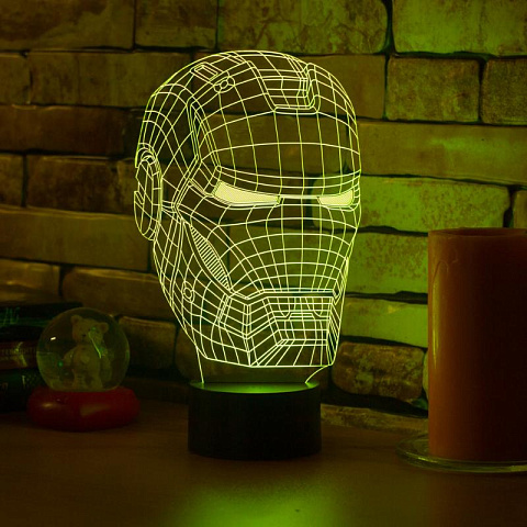 3D лампа Шлем железного человека