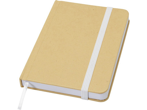 Reed блокнот формата А6 из переработанного материала в твердой обложке с простыми страницами - Белый