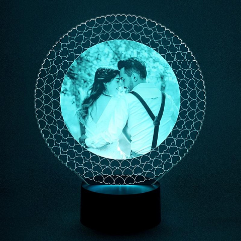 3D светильник с Вашей фотографией "Романтика" - рис 3.