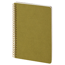 Бизнес тетрадь на гребне А5 Pragmatic, 60 листов в клетку, зеленый хаки