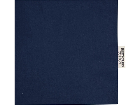 Odessa большая эко-сумка из переработанного хлопка, сертифицированного согласно GRS, плотностью 220 г/м² - Темно - синий - рис 5.