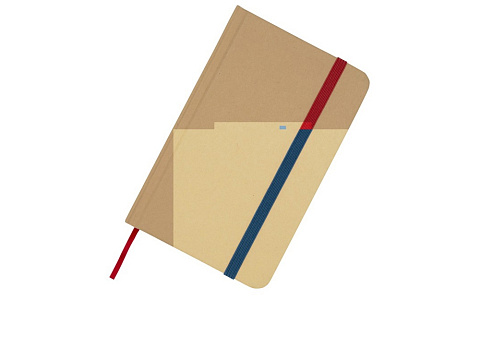 Reed блокнот формата А6 из переработанного материала в твердой обложке с простыми страницами - Синий - рис 5.