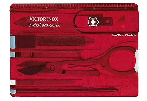 Набор инструментов SwissCard, полупрозрачный красный - рис 2.