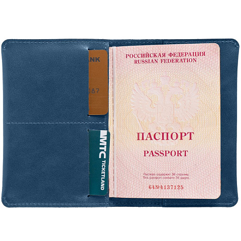 Обложка для паспорта Apache, ver.2, синяя - рис 5.