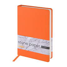 Ежедневник с каменной бумагой недатированный А5 Carrara, оранжевый