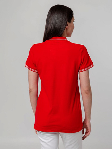 Рубашка поло женская Virma Stripes Lady, красная - рис 8.