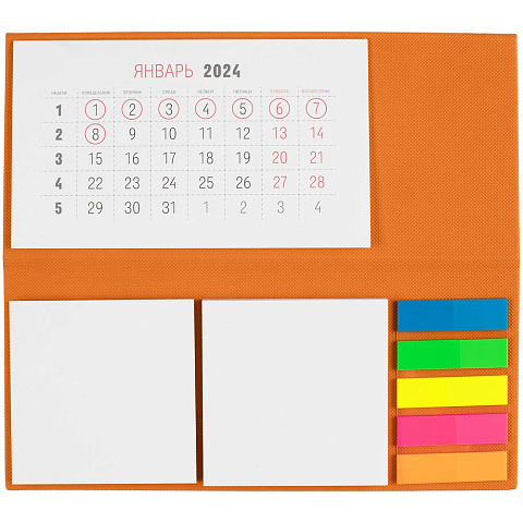 Календарь настольный Grade, оранжевый - рис 3.