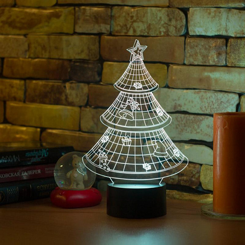 3D лампа Новогодняя ёлочка - рис 6.