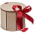 Коробка Drummer, круглая, с красной лентой - миниатюра