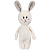 Мягкая игрушка Beastie Toys, заяц с белым шарфом - миниатюра - рис 4.
