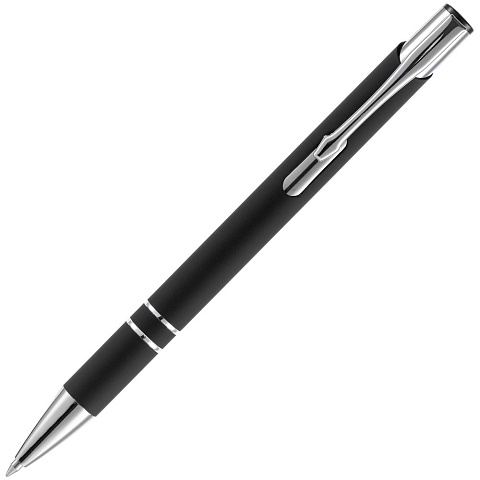Ручка шариковая Keskus Soft Touch, черная - рис 4.