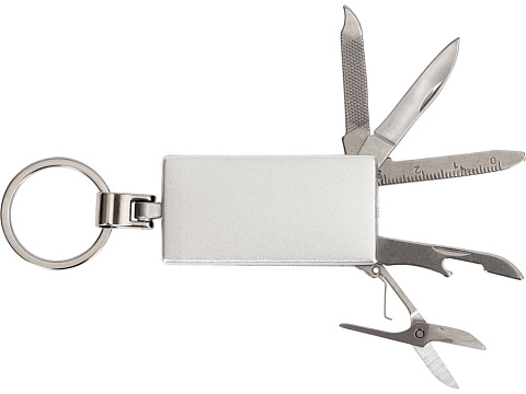 Мультитул-брелок 5-в-1 Badge, серебристый - рис 5.