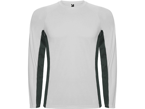 Футболка Shanghai  мужская с длинным рукавом, белый/графитовый