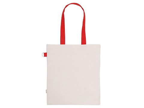 Сумка для покупокTopiс из переработанных материалов с наружным цветным карманом, красный - рис 5.