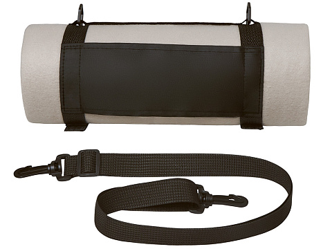 Плед Нежность с плечевым ремнем, светло -серый - рис 5.